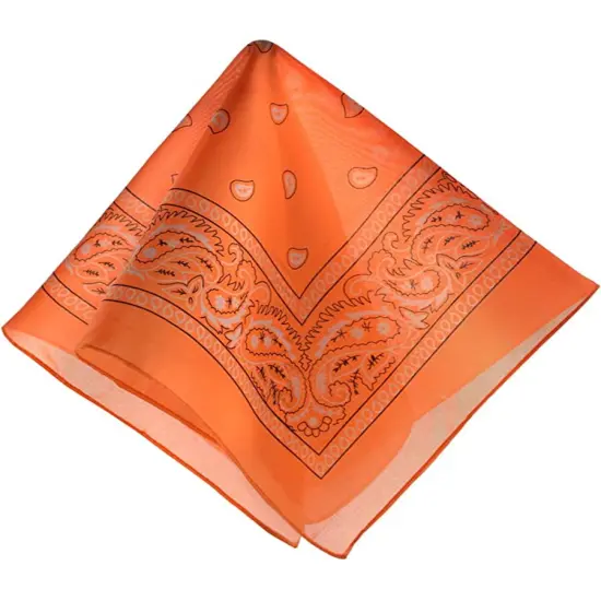 Cowboy Western Styled Orange Bandana Costume Accessory {1}