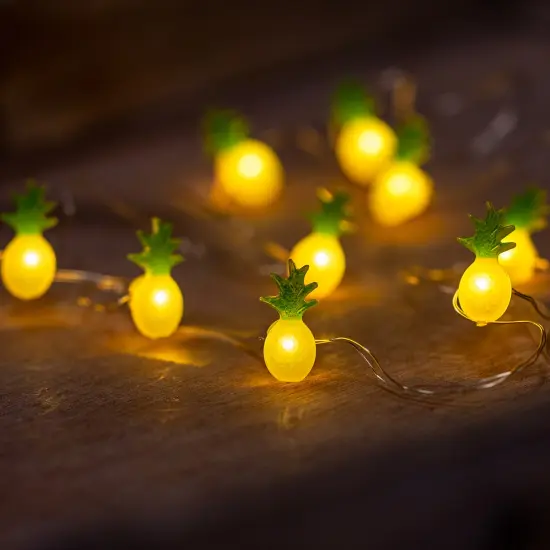 Northlight LED Pineapple Fairy Lights - Warm White - 2.75' Silver Wire - 10ct Yellow {1}