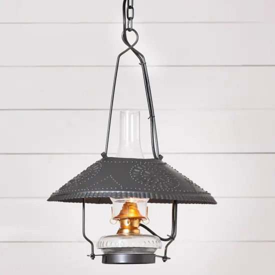 Irvins Country Tinware Store Lamp in Smokey Black {3}