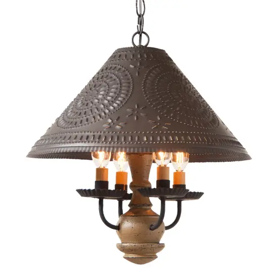 Wooden Homespun Shade Light in Pearwood {1}