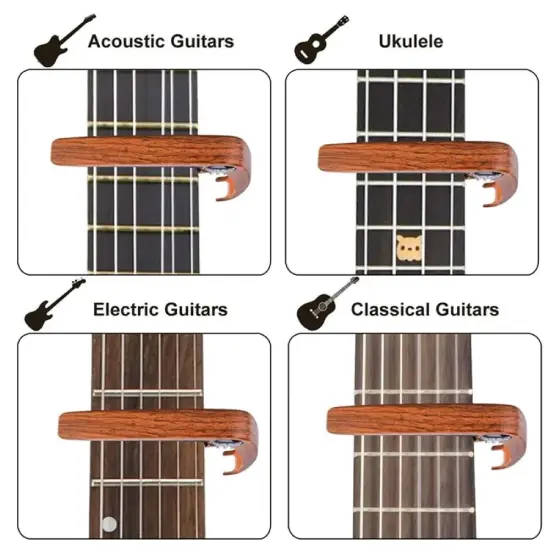 Kitcheniva Quick Change Key Guitar Capo Black {4}