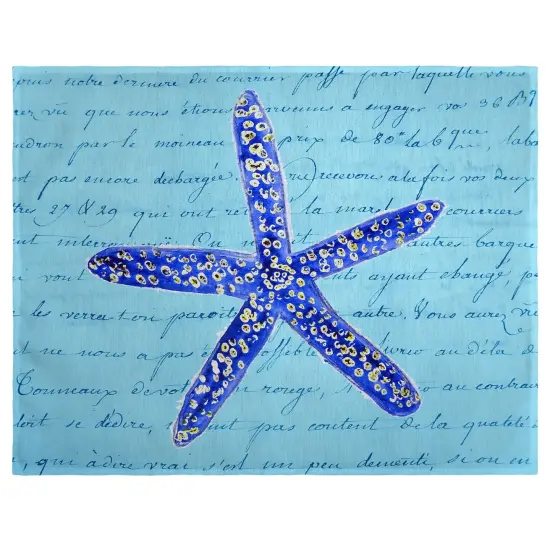 Betsy Drake Blue Starfish Place Mat Set of 4 {1}
