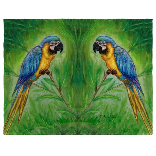 Betsy Drake Blue Macaw Place Mat Set of 4 {1}