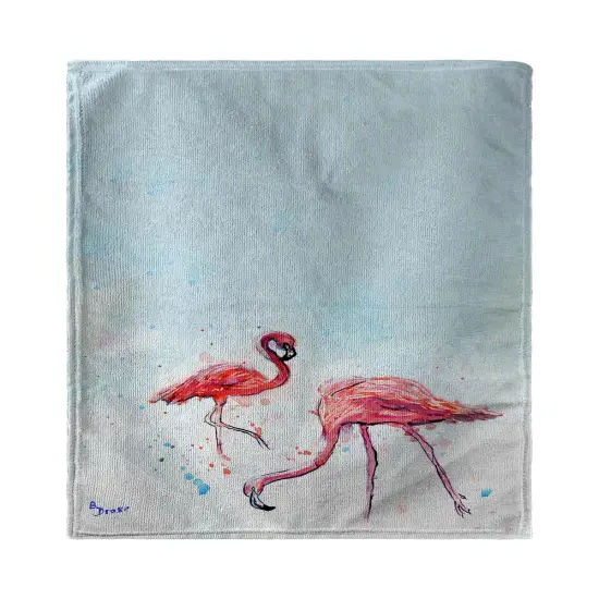 Betsy Drake Funky Flamingos Kitchen Towel {1}