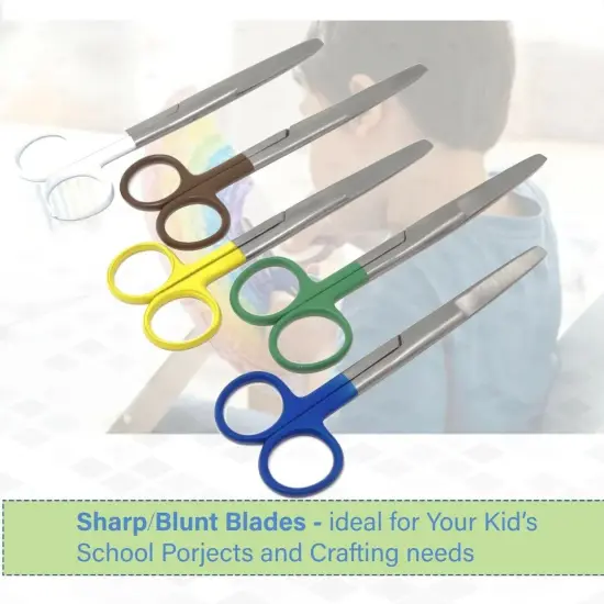 Craft Scissors MultiPurpose Decorative Scrapbooking Sharp for DIY Kid's Projects Brown {3}