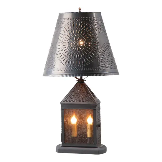Irvins Country Tinware Harbor Lamp with Chisel Shade in Kettle Black {1}