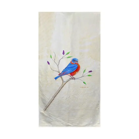 Betsy Drake Blue Bird Beach Towel Multicolor {1}