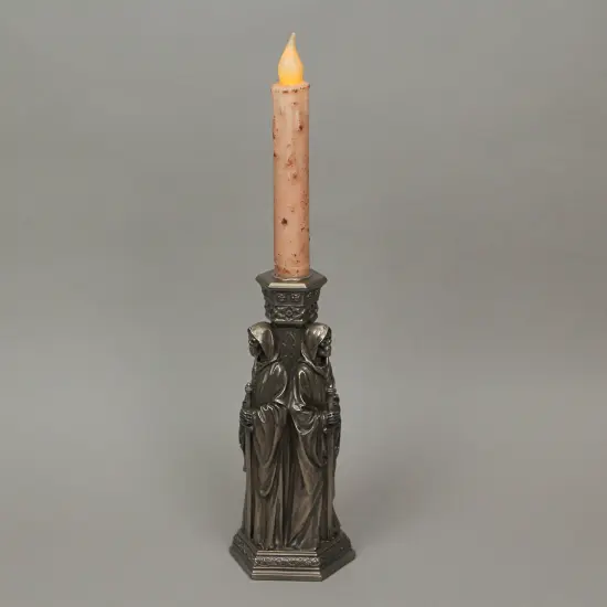 The Deaths Macabre Triple Skeleton Grim Reaper Single Taper Candle Holder {4}