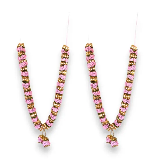 2 Ct Varmala Wedding Garland Artificial Pink Rose Varmala Indian Milini Mala Indian Wedding Haar Bride And Groom Mala Muslim Arab Punjabi Nika Event {2}