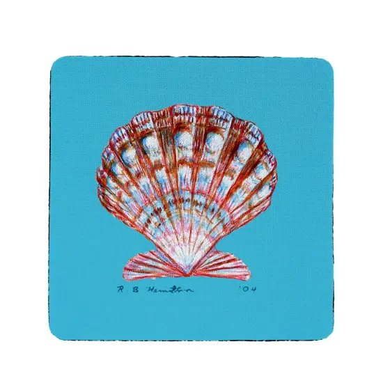 Betsy Drake Scallop Neoprene Coaster Set of 4 {1}