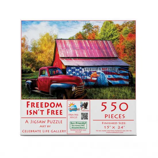 Sunsout Freedom Isn't Free 550 pc Fourth of July Jigsaw Puzzle 30125 {4}