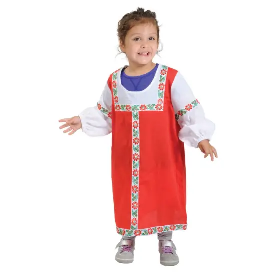 Kaplan Early Learning Company Festive Multiethnic Russian Sarafan Girl Garment Red {1}
