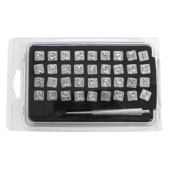 Realeather(R) Crafts Fancy Alphabet & Number Stamp Set-3/8" {2}