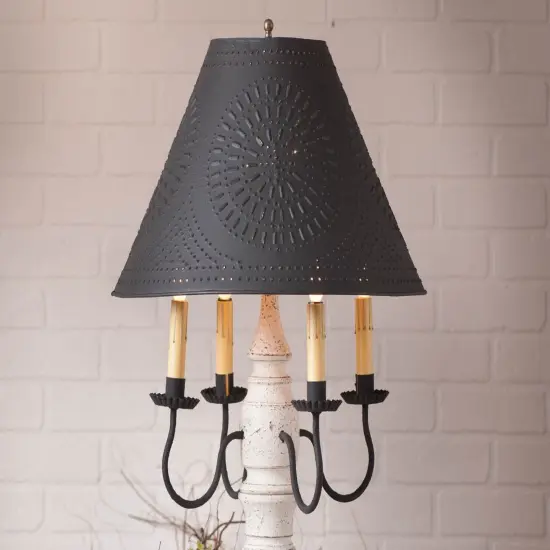 Bradford Lamp in Americana White with White Shade {4}