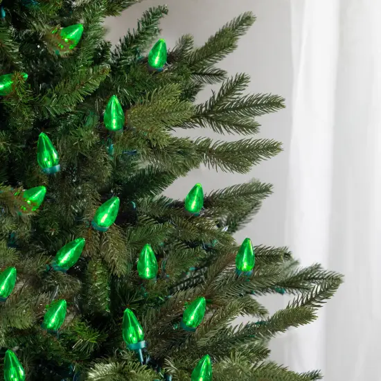 Northlight LED C7 Christmas Lights - Green - 16' Green Wire - 25ct {5}