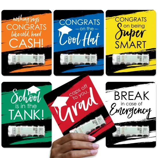 Big Dot of Happiness Best Is Yet To Come Assorted Grad - DIY Graduation Cash Holder Gift - Funny Money Cards - Set of 6 {1}