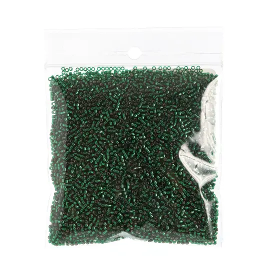 Miyuki Delica 50g Silver Lined Glass Beads, 11/0 Dark Green (DB0148) {2}