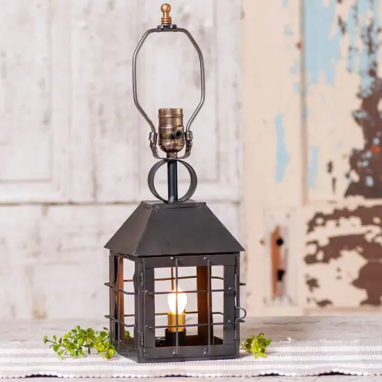 Irvins Country Tinware Colonial Lamp Base in Smokey Black {3}