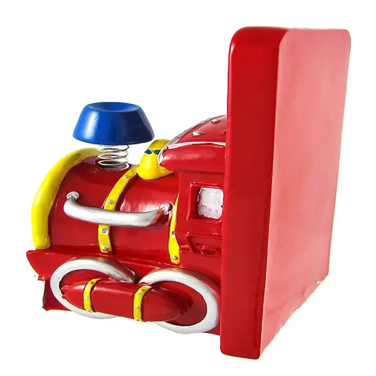 Charming Red Train Engine Bookends {4}