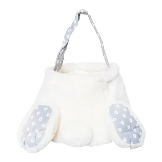 9" x 11" Spring Bunny Rabbit Cottontail Blue Boy Easter Egg Basket w/ Handle {1}