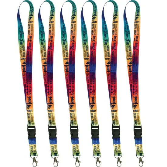 Positive Saying Watercolor Lanyard, Pack of 6 {1}