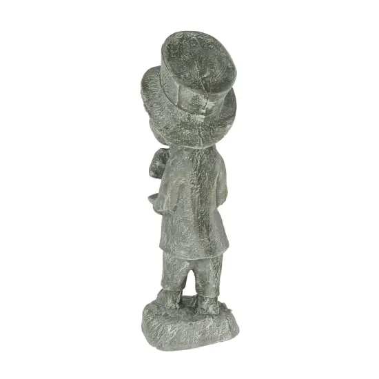 Mad Hatter Alice in Wonderland Light Gray Finish Statue 19 in-CEMENT {4}