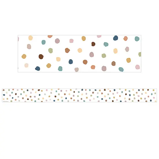 Everyone is Welcome Painted Dots Straight Border Trim, 35 Feet Per Pack, 6 Packs {2}