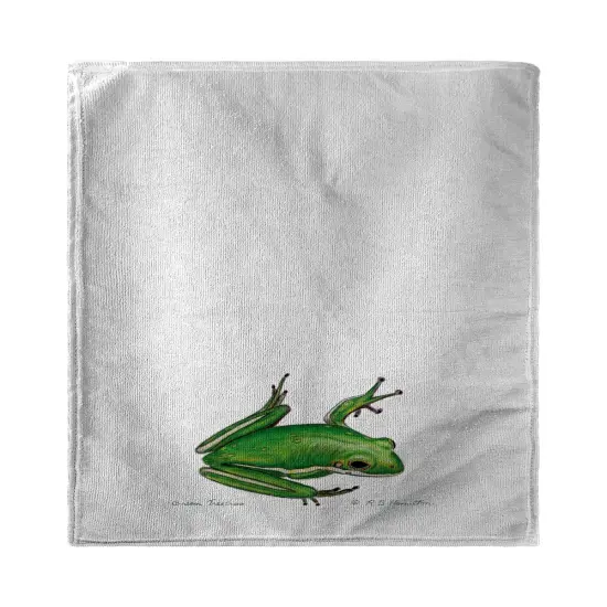 Betsy Drake Green Treefrog Kitchen Towel {1}