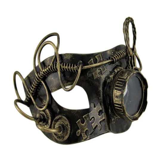 Metallic Steampunk Monocle Eye Mask {1}