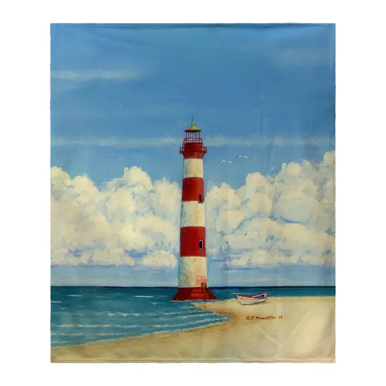 Betsy Drake Morris Island Lighthouse, SC Throw Multicolor {1}
