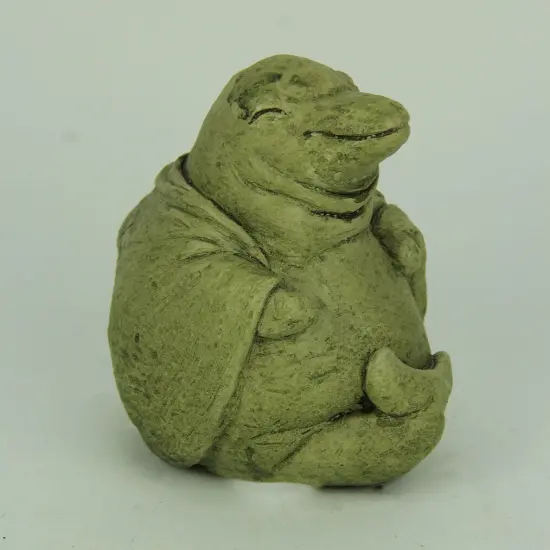 Designer Stone Mossy Green Zen Dolphin Concrete Statue {3}