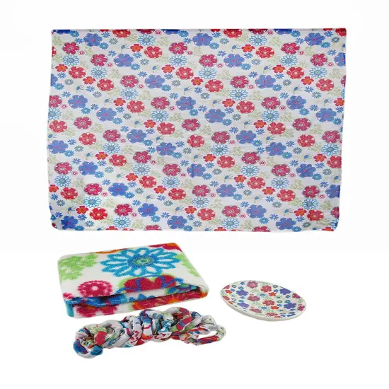 Coordinating Bath Rug, Soap Dish, Shower Curtain Set {9}