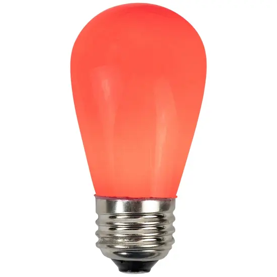 Northlight Opaque LED S14 Edison Style Christmas Replacement Bulbs - Red - Pack of 25 {1}