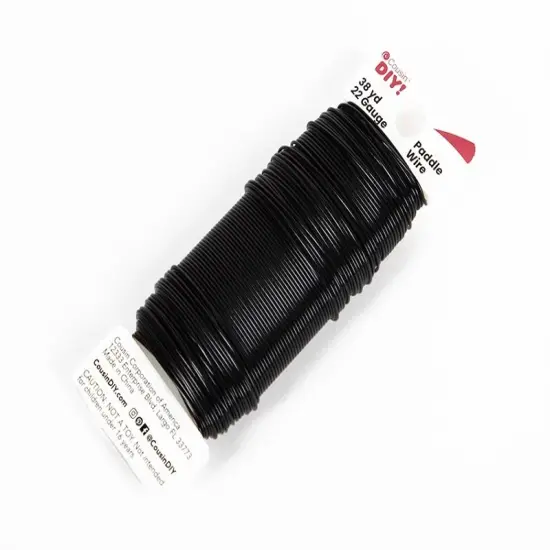 CousinDIY Paddle Wire 22 Gauge 38yd-Black {2}