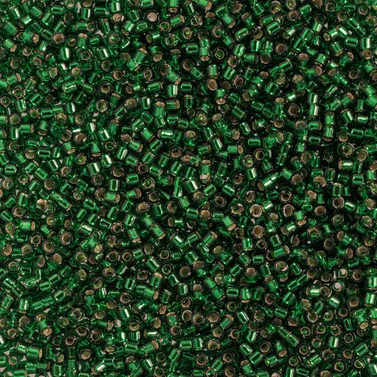 Miyuki Delica 50g Silver Lined Glass Beads, 11/0 Dark Green (DB0148) {1}