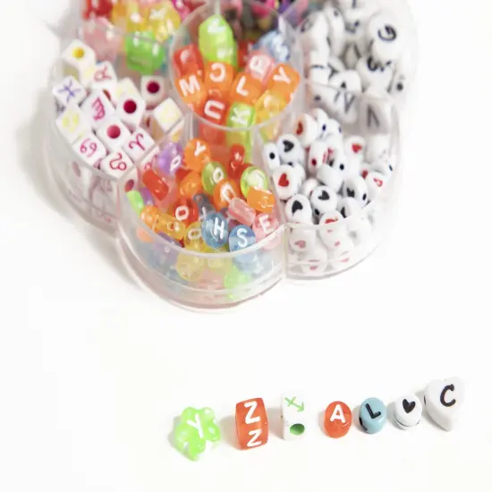 CousinDIY Flower-Shaped Alphabet Bead Mix 245/Pkg-Multicolor {2}