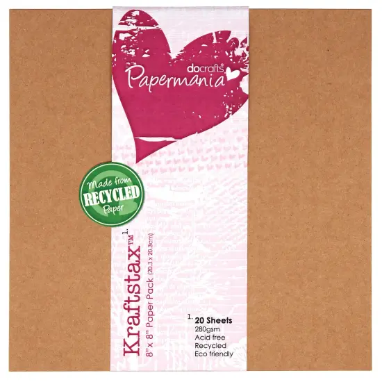 Papermania Kraftstax Cardstock 8"X8"-20/Pkg {1}
