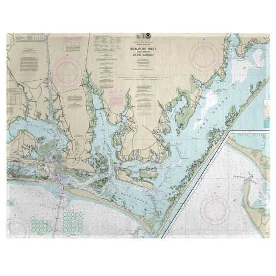 Betsy Drake Beaufort Inlet Core Sound NC Place Mat Set of 4 {1}