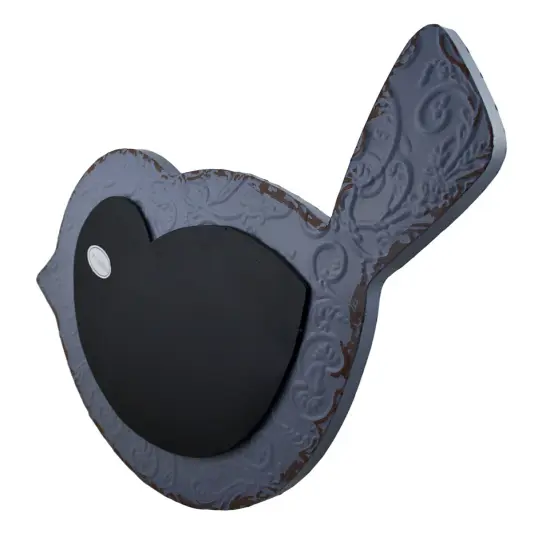 Embossed Bluebird Distressed Finish Metal Chalkboard Wall Hanging {3}