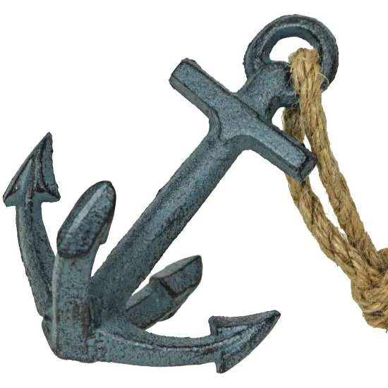 Set of 2 Cast Iron Ship Anchor Bookends Nautical Home Decor Sculptures {4}