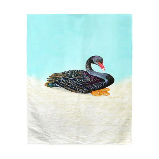 Betsy Drake Black Swan Beach Towel Multicolor {1}