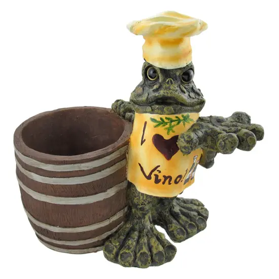 `I Love Vino` Chef Toad Wine Cooler and Corkscrew Holder {1}