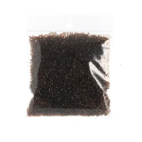 Miyuki Delica 50g Transparent Glass Beads, 11/0 Brown (DB0715) {2}