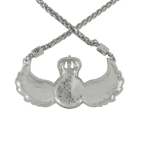 Royal Winged Peace Sign Necklace and Dangle Earrings Set {4}