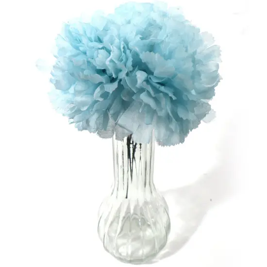 LGBT Carnation Picks: Set of 100, 3.5" Wide, Silk Flowers, Floral Home by Artificial Flowers Blue {6}