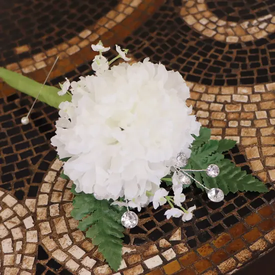 Cream White Carnation Picks: Set of 100, 5" Stems by Floral Home&reg; {4}