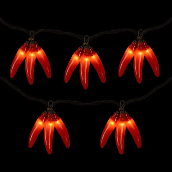 Northlight 36ct Orange Chili Pepper Clusters String Light Set, 7.5ft Brown Wire {4}