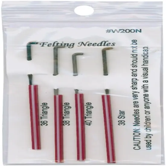 Wistyria Editions Felting Needles 4/Pkg-Size 36, 38 & 40 Triangle, Size 38 Star {1}