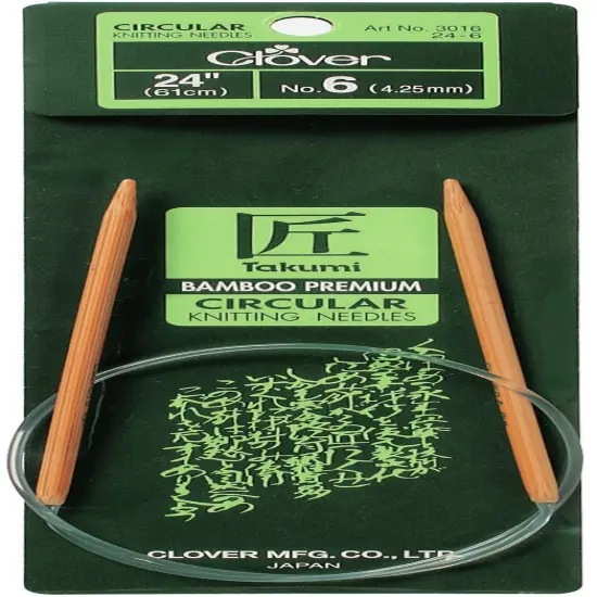 Takumi Bamboo Circular Knitting Needles 24"-Size 6/4mm {1}