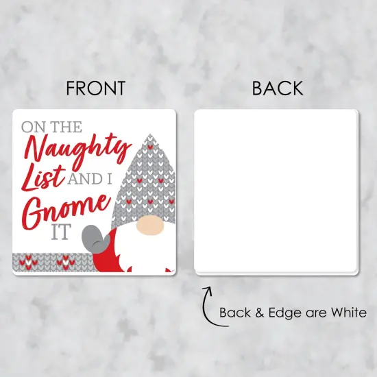 Big Dot of Happiness Christmas Gnomes - Funny Holiday Party Decorations - Drink Coasters - Set of 6 {7}